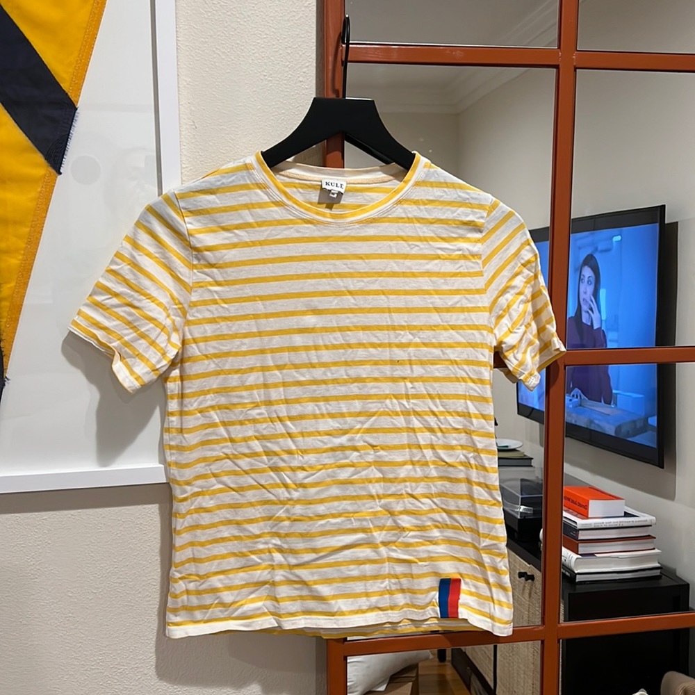 Kule The Modern Tee in Cream/Marigold XS